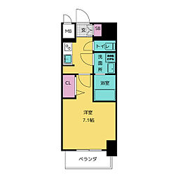 エスレジデンス熱田一番 1Kの間取図画像