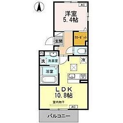 アバンサール 1LDKの間取図画像