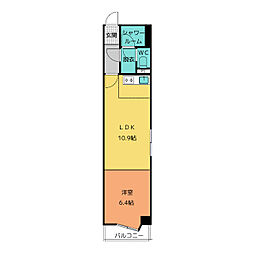 レインボー第2金山 1LDKの間取図画像