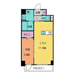 Cielde金山 1LDKの間取図画像