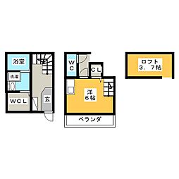 リエント東別院 1Kの間取図画像
