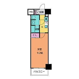 PARKAXIS名古屋山王一丁目 1Kの間取図画像