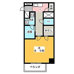 Foresta山西2 1Kの間取図画像