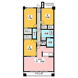 グラン・アベニュー名駅南 3LDKの間取図画像