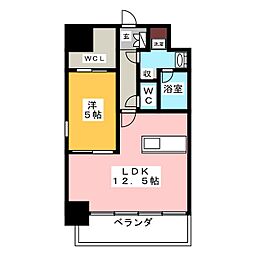 パークアクシス名古屋山王橋 1LDKの間取図画像