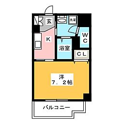 LiveCase金山 1Kの間取図画像