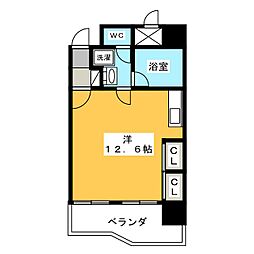 サンプラザ金山 ワンルームの間取図画像
