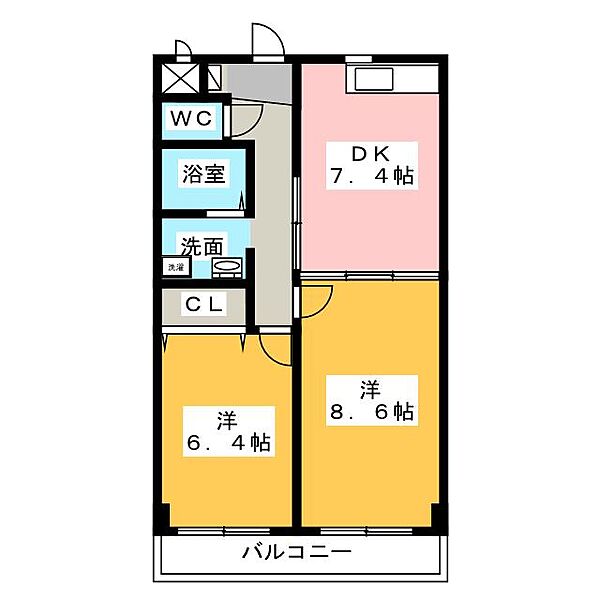 コーポひかり ｜愛知県名古屋市瑞穂区仁所町１丁目(賃貸マンション2DK・3階・49.73㎡)の写真 その2