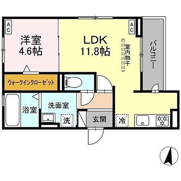 プレタクチュール中根町 203｜愛知県名古屋市瑞穂区中根町１丁目(賃貸アパート1LDK・2階・41.30㎡)の写真 その2