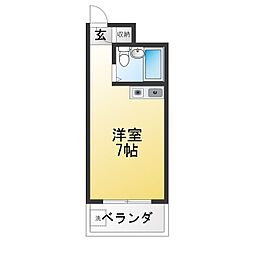 グローバル新瑞 ワンルームの間取図画像
