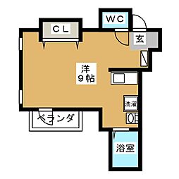 第10和興ビル ワンルームの間取図画像