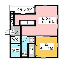Cherim瑞穂公園 2LDKの間取図画像