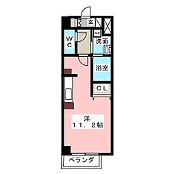 UOOMAMISORA ワンルームの間取図画像