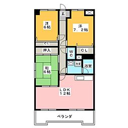 オーキッドマンション星崎 3LDKの間取図画像