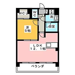 サリジェール瑞穂 1LDKの間取図画像