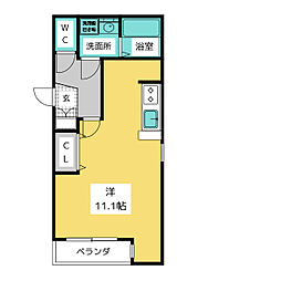 Leciel桜本町2 ワンルームの間取図画像