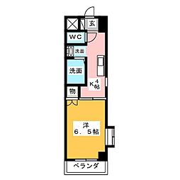 セントラル瑞穂 1DKの間取図画像