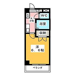 メゾン・アソシエ 1Kの間取図画像