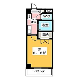 メゾン・アソシエ 1Kの間取図画像