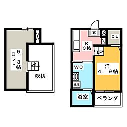 sofitel西田町 ワンルームの間取図画像