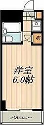 メトロM24 ワンルームの間取図画像