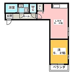 シャンテハウス中根3 1LDKの間取図画像