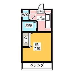 ウイステリア新瑞 1Kの間取図画像
