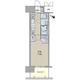 パルティール笠寺 1Kの間取図画像