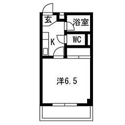 メゾン呼続 ワンルームの間取図画像