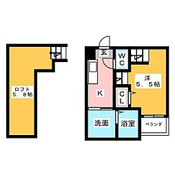 PinofioreErba ワンルームの間取図画像