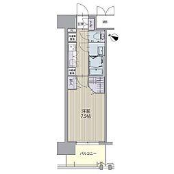 パルティール笠寺 1Kの間取図画像