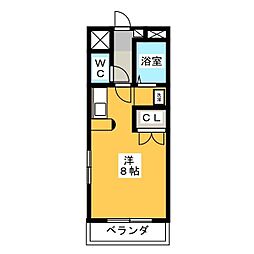 アネックス瑞穂 ワンルームの間取図画像
