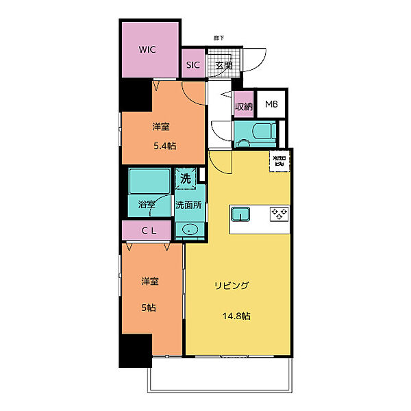 ルフレイユ　泉　久屋大通公園 701｜愛知県名古屋市東区泉１丁目(賃貸マンション2LDK・7階・61.91㎡)の写真 その2