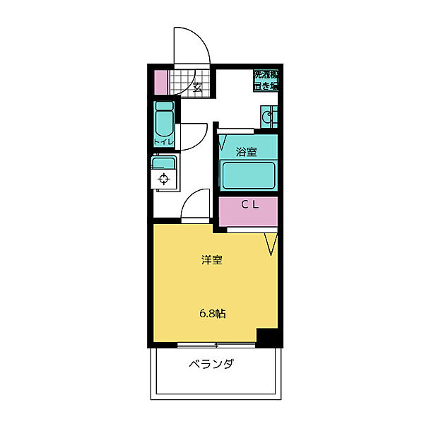 K s Garden泉 606｜愛知県名古屋市東区泉２丁目(賃貸マンション1K・6階・24.05㎡)の写真 その2