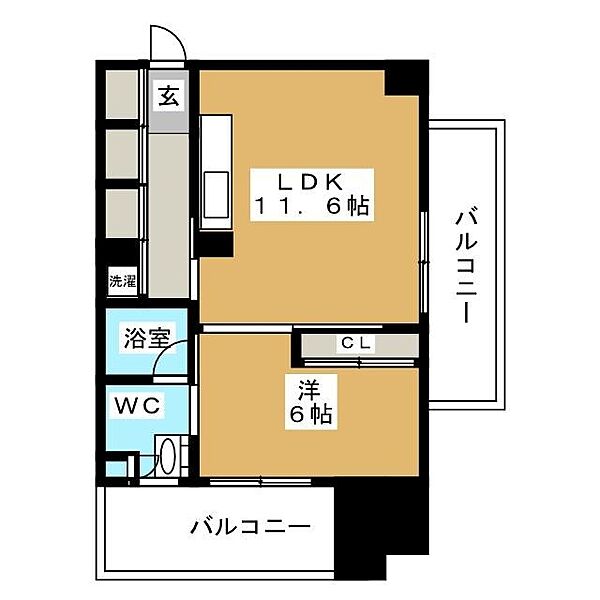 白川公園パークマンション ｜愛知県名古屋市中区栄２丁目(賃貸マンション1LDK・7階・43.27㎡)の写真 その2