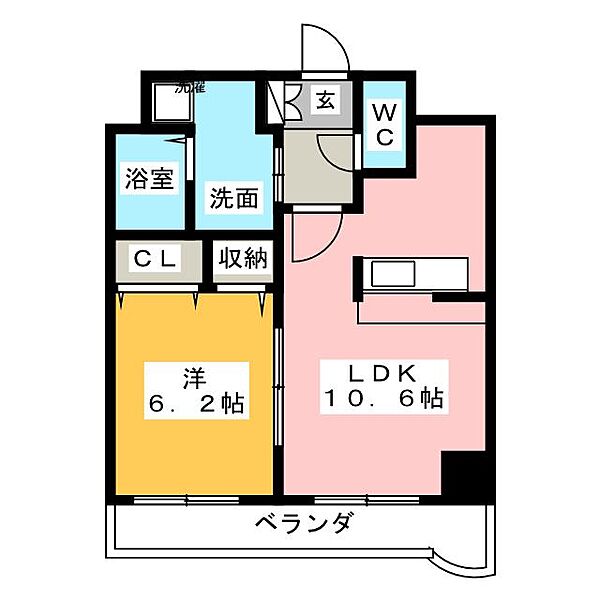 プレサンス名古屋城前 ｜愛知県名古屋市中区丸の内２丁目(賃貸マンション1LDK・12階・40.47㎡)の写真 その2