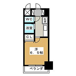 プレサンス新栄デコール 11階1Kの間取り