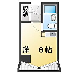 栄マンションS棟 ワンルームの間取図画像