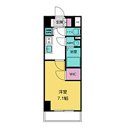 エスリード栄ル・クール 1Kの間取図画像
