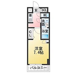 名古屋市東区泉2丁目マンション 1Kの間取図画像