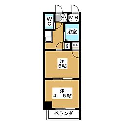 タウンエステート新栄 2Kの間取図画像