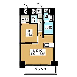 プレサンス丸の内レジデンス3 1LDKの間取図画像
