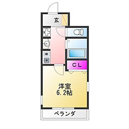 プレサンス桜通アベニュー 1Kの間取図画像