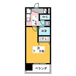 アレーズカシェート 1Kの間取図画像