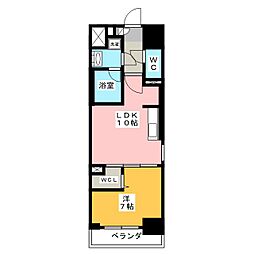 シュトルツ栄 1LDKの間取図画像