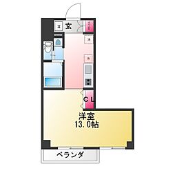 ISMIZUMI 1Kの間取図画像