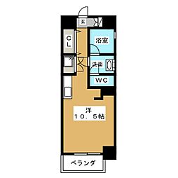 泉アパートメント ワンルームの間取図画像