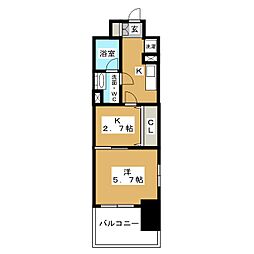 ブランシエスタ泉 2Kの間取図画像