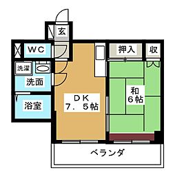 丸の内IHビル 1DKの間取図画像