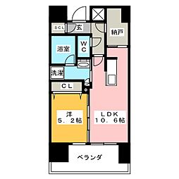 EARTHGRANDE泉 1SLDKの間取図画像
